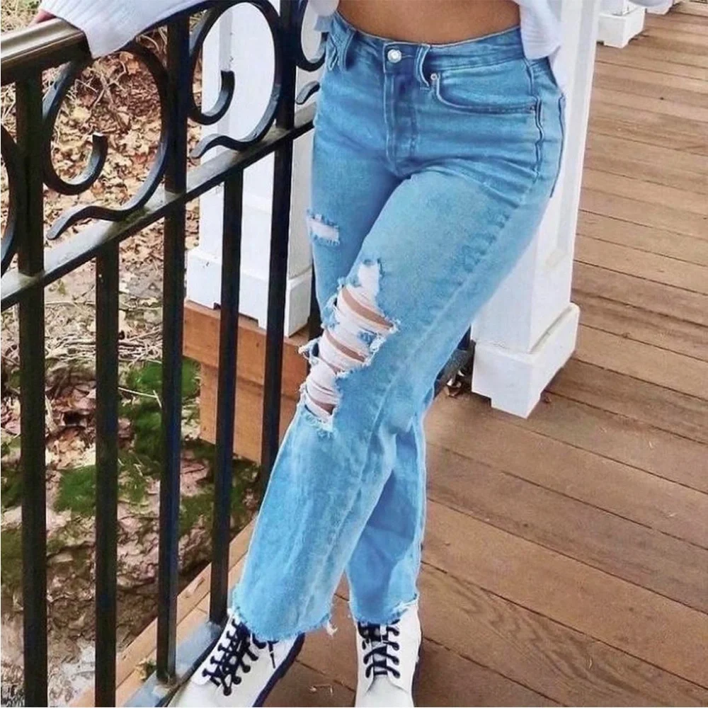 Wild Fable Light Blue Straight Leg Jeans - Picture 2 of 3
